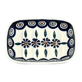 Soap Dish, Rectangular, 5" x 3.25" in "Floral Peacock" by Manufaktura | M063T-54KK