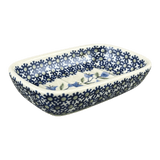 Soap Dish, Rectangular, 5" x 3.25" in "Lily of the Valley" by Manufaktura | M063T-ASD