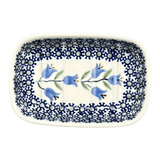 Soap Dish, Rectangular, 5" x 3.25" in "Lily of the Valley" by Manufaktura | M063T-ASD