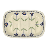 Soap Dish, Rectangular, 5" x 3.25" in "Forget Me Not" by Manufaktura | M063T-ASS