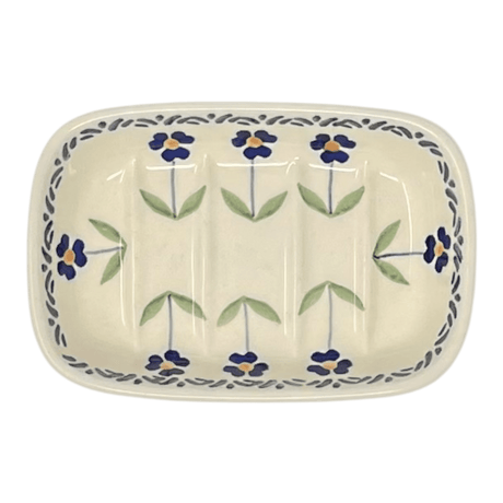 Soap Dish, Rectangular, 5" x 3.25" in "Forget Me Not" by Manufaktura | M063T-ASS