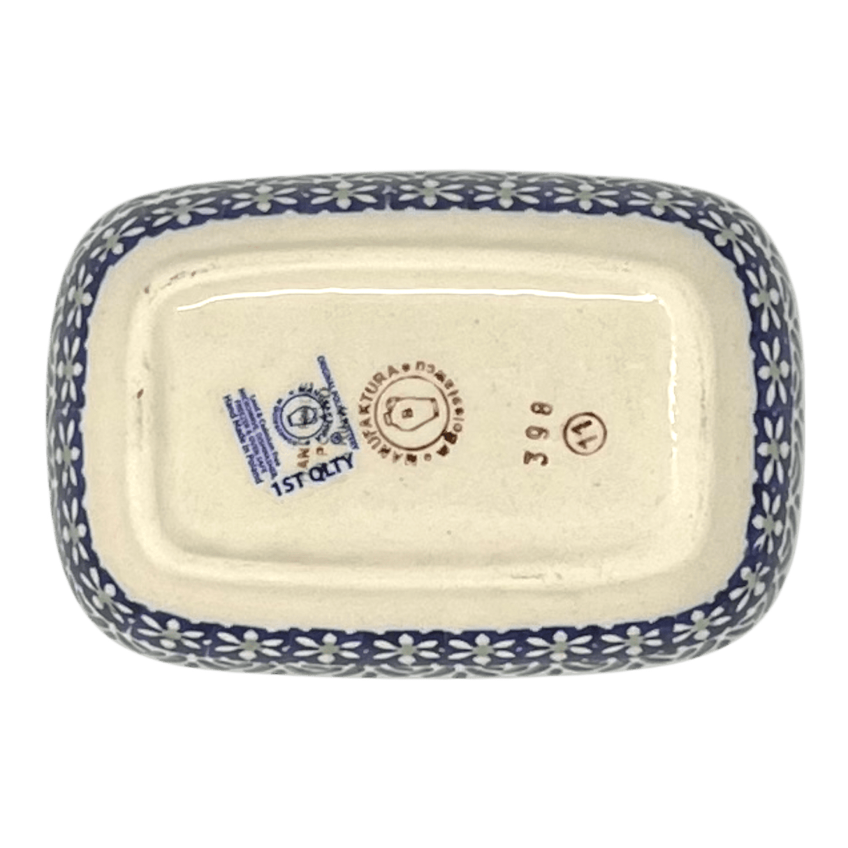Soap Dish, Rectangular, 5" x 3.25" in "Forget Me Not" by Manufaktura | M063T-ASS