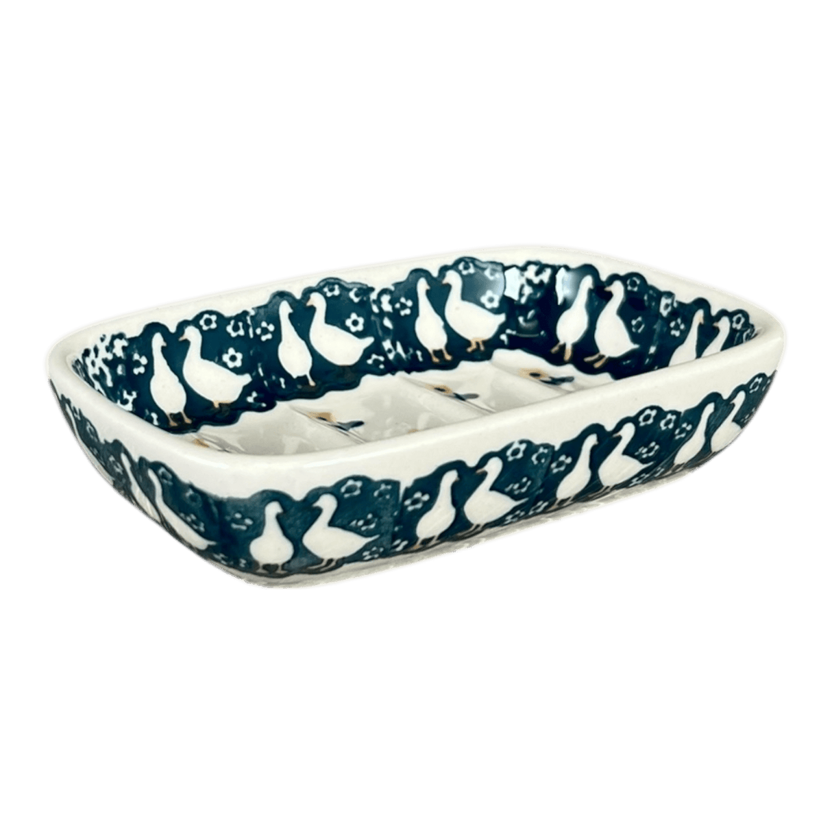 Soap Dish, Rectangular, 5" x 3.25" in "Lucky Duck" by Manufaktura | M063T-P322