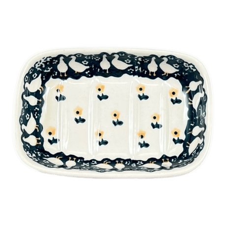 Soap Dish, Rectangular, 5" x 3.25" in "Lucky Duck" by Manufaktura | M063T-P322