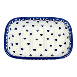 Soap Dish, Rectangular, 5" x 3.25" in "Heartfelt Blue" by Manufaktura | M063T-PS02