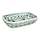 Soap Dish, Rectangular, 5" x 3.25" in "Woven Pansies" by Manufaktura | M063T-RV