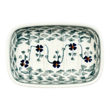 Soap Dish, Rectangular, 5" x 3.25" in "Woven Pansies" by Manufaktura | M063T-RV