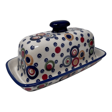 Butter Dish, American, 4" x 7.5" in "Bubble Machine" by Manufaktura | M074M-AS38