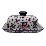 Butter Dish, American, 4" x 7.5" in "Bubble Machine" by Manufaktura | M074M-AS38