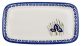Butter Dish, American, 4" x 7.5" in "Iris" by Manufaktura | M074S-BAM