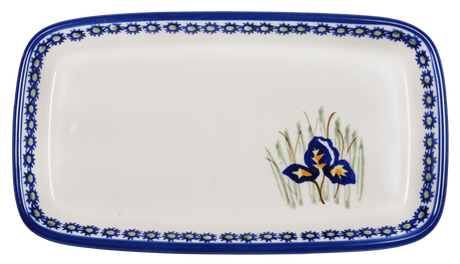 Butter Dish, American, 4" x 7.5" in "Iris" by Manufaktura | M074S-BAM