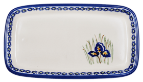 Polish Pottery American Butter Dish (Iris) | M074S-BAM Additional Image at PolishPotteryOutlet.com