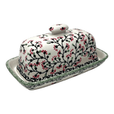 Butter Dish, American, 4" x 7.5" in "Cherry Blossoms" by Manufaktura | M074S-DPGJ