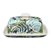 Polish Pottery American Butter Dish (Scattered Ferns) | M074S-GZ39 at PolishPotteryOutlet.com