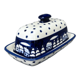 Butter Dish, American, 4" x 7.5" in "Winter's Eve" by Manufaktura | M074S-IBZ