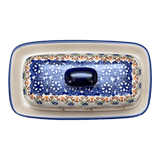 Butter Dish, American, 4" x 7.5" in "Mediterranean Blossoms" by Manufaktura | M074S-P274