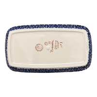 A picture of a Polish Pottery American Butter Dish (Mediterranean Blossoms) | M074S-P274 as shown at PolishPotteryOutlet.com/products/american-butter-dish-mediterranean-blossoms-m074s-p274