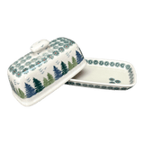 Butter Dish, American, 4" x 7.5" in "Pine Forest" by Manufaktura | M074S-PS29