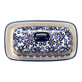 Butter Dish, American, 4" x 7.5" in "Field of Daisies" by Manufaktura | M074S-S001