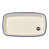 Butter Dish, American, 4" x 7.5" in "Field of Daisies" by Manufaktura | M074S-S001
