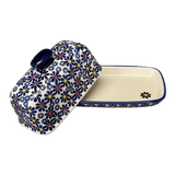 Butter Dish, American, 4" x 7.5" in "Field of Daisies" by Manufaktura | M074S-S001