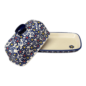 Polish Pottery American Butter Dish (Field of Daisies) | M074S-S001 Additional Image at PolishPotteryOutlet.com