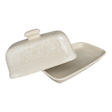 Butter Dish, American, 4" x 7.5" in "Duet in Lace" by Manufaktura | M074S-SB02