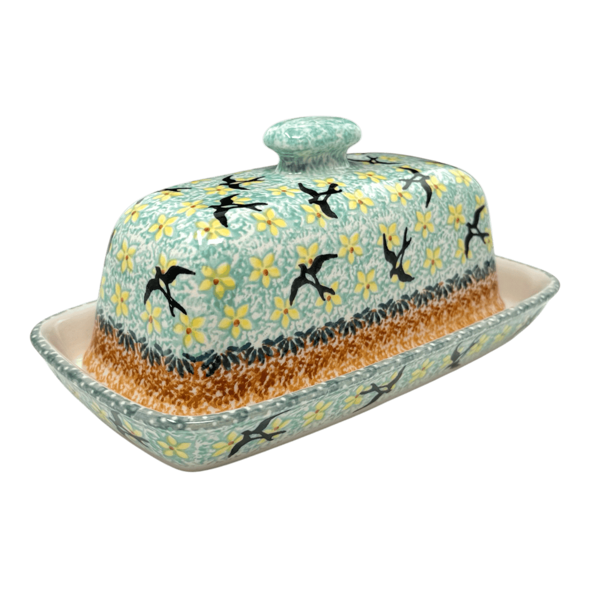Butter Dish, American, 4" x 7.5" in "Capistrano" by Manufaktura | M074S-WK59