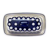 Butter Dish, American, 4" x 7.5" in "Floral Chain" by Manufaktura | M074T-EO37