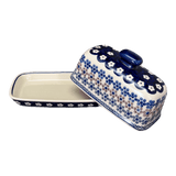 Butter Dish, American, 4" x 7.5" in "Floral Chain" by Manufaktura | M074T-EO37