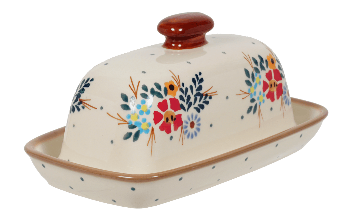 Butter Dish, American, 4" x 7.5" in "Country Pride" by Manufaktura | M074T-GM13