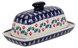 Butter Dish, American, 4" x 7.5" in "Holiday Cheer" by Manufaktura | M074T-NOS2