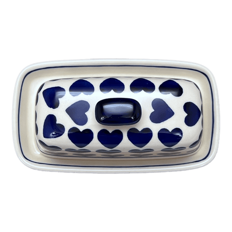 Butter Dish, American, 4" x 7.5" in "Whole Hearted" by Manufaktura | M074T-SEDU