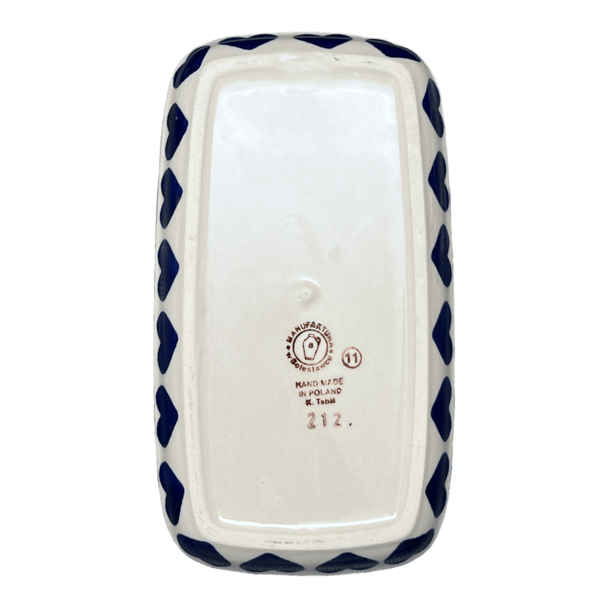 Butter Dish, American, 4" x 7.5" in "Whole Hearted" by Manufaktura | M074T-SEDU