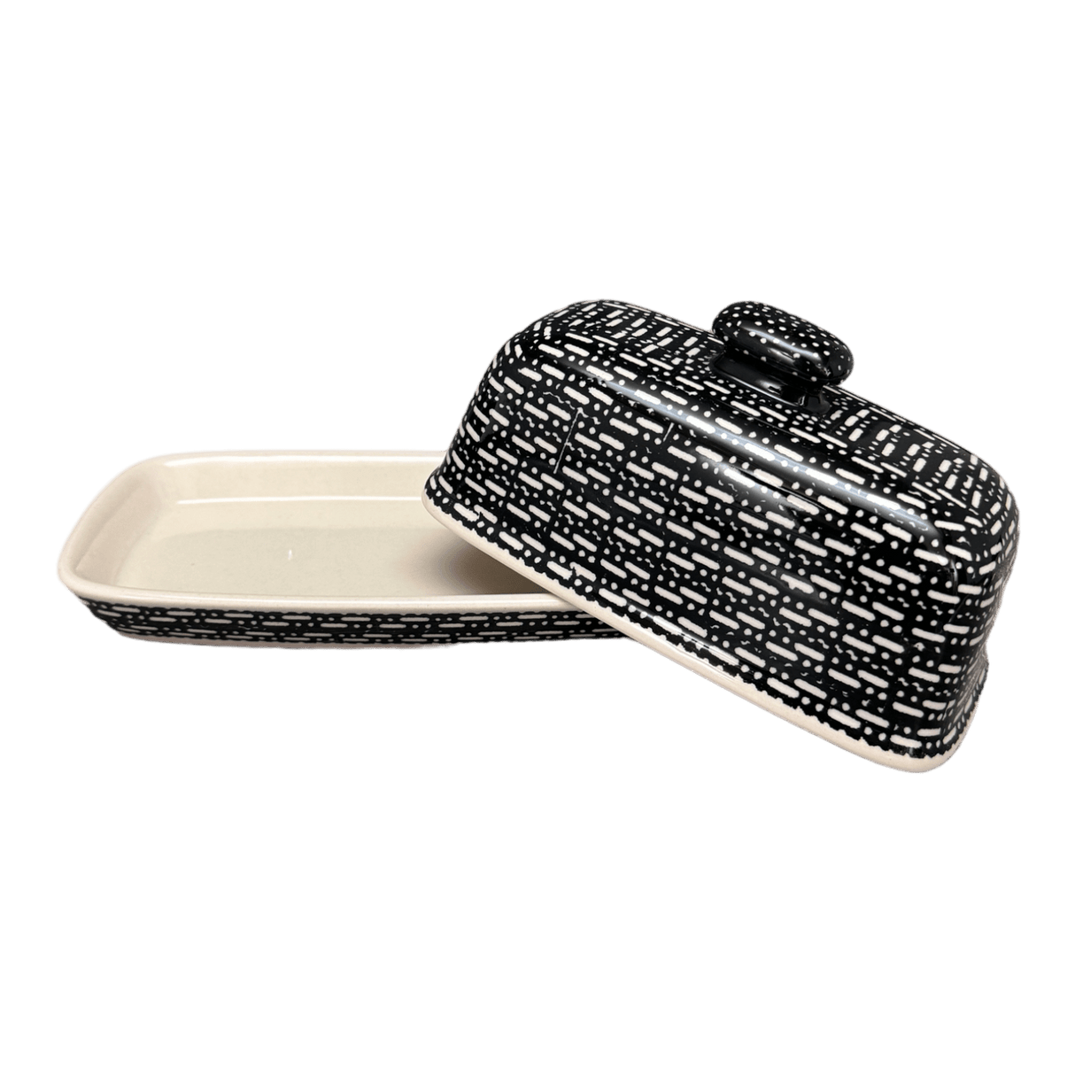 Butter Dish, American, 4" x 7.5" in "Metro" by Manufaktura | M074T-WCZM