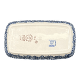 Butter Dish, American, 4" x 7.5" in "Winter Hibiscus" by Manufaktura | M074U-JZ42