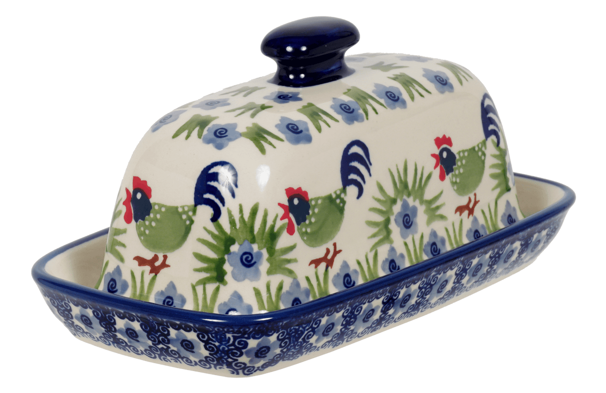 Butter Dish, American, 4" x 7.5" in "Rise & Shine" by Manufaktura | M074U-P319