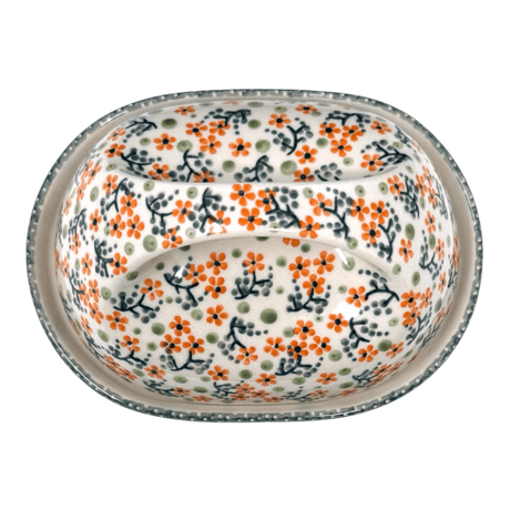 Butter Dish, Fancy, 5" x 7" in "Peach Blossoms" by Manufaktura | M077S-AS46