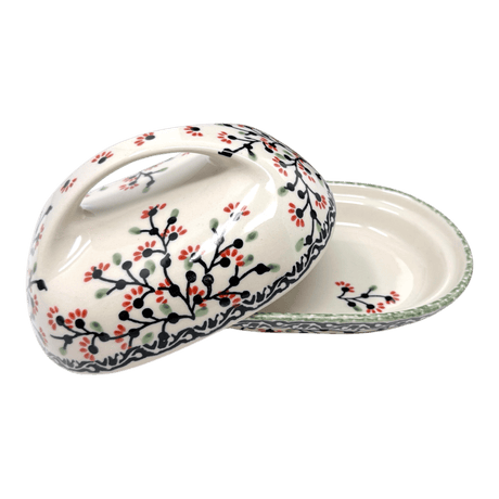 Butter Dish, Fancy, 5" x 7" in "Cherry Blossoms" by Manufaktura | M077S-DPGJ
