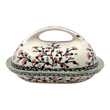 Butter Dish, Fancy, 5" x 7" in "Cherry Blossoms" by Manufaktura | M077S-DPGJ