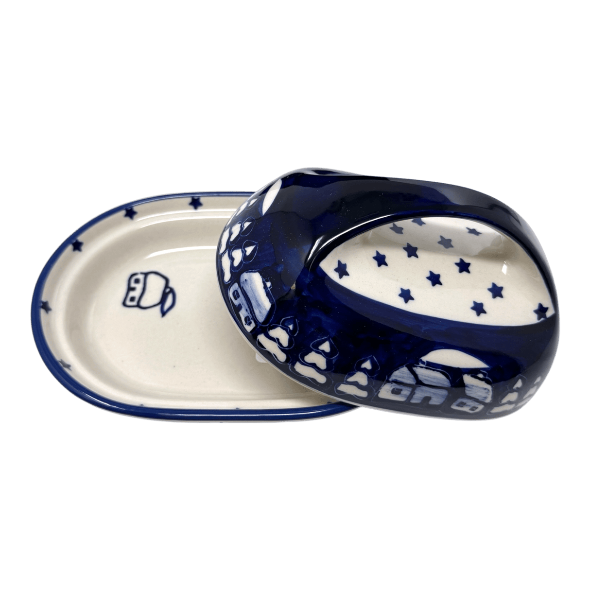 Butter Dish, Fancy, 5" x 7" in "Winter's Eve" by Manufaktura | M077S-IBZ