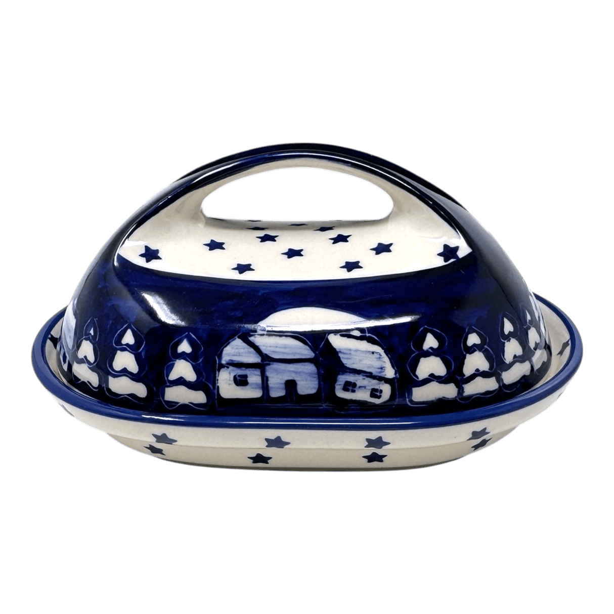 Butter Dish, Fancy, 5" x 7" in "Winter's Eve" by Manufaktura | M077S-IBZ