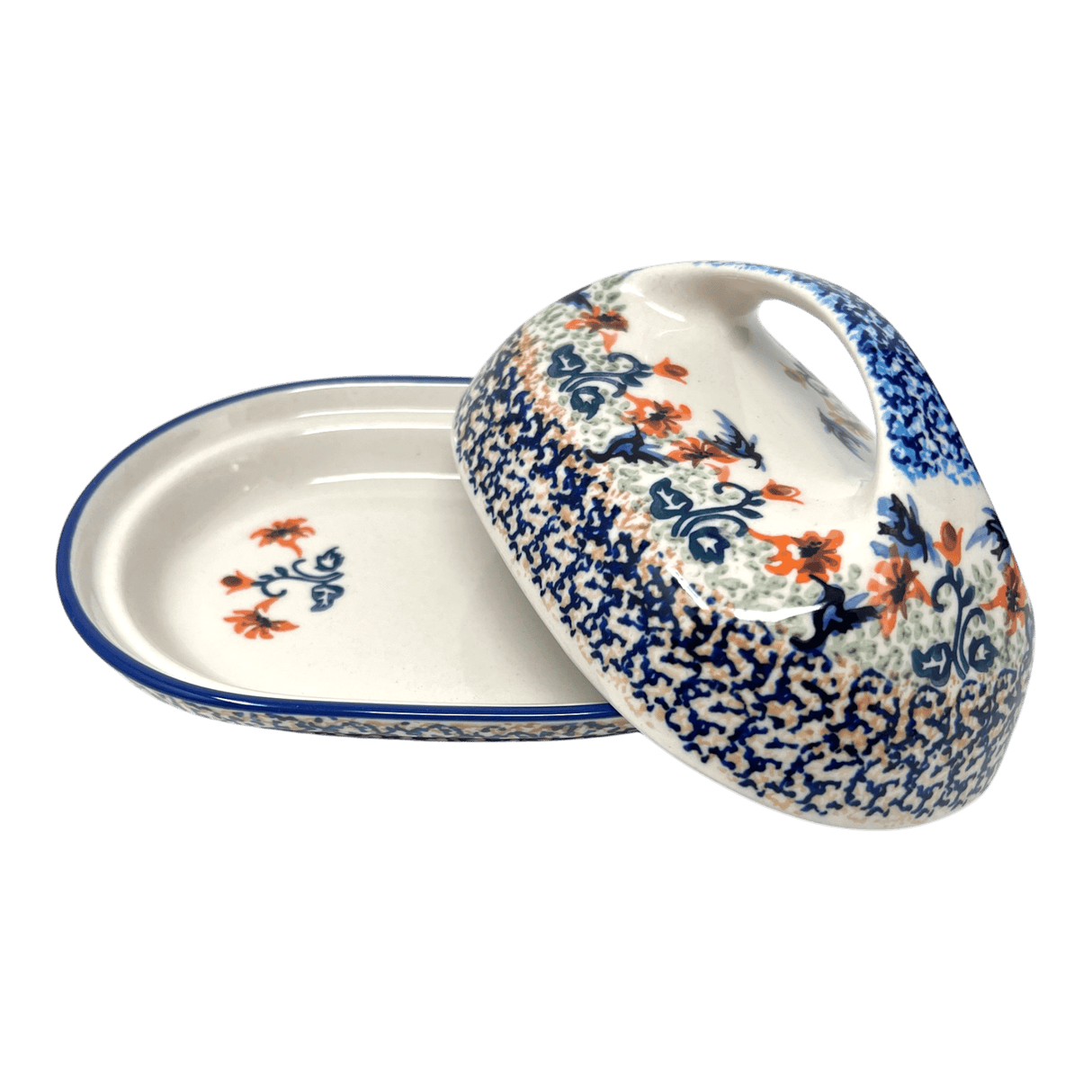 Butter Dish, Fancy, 5" x 7" in "Hummingbird Harvest" by Manufaktura | M077S-JZ35