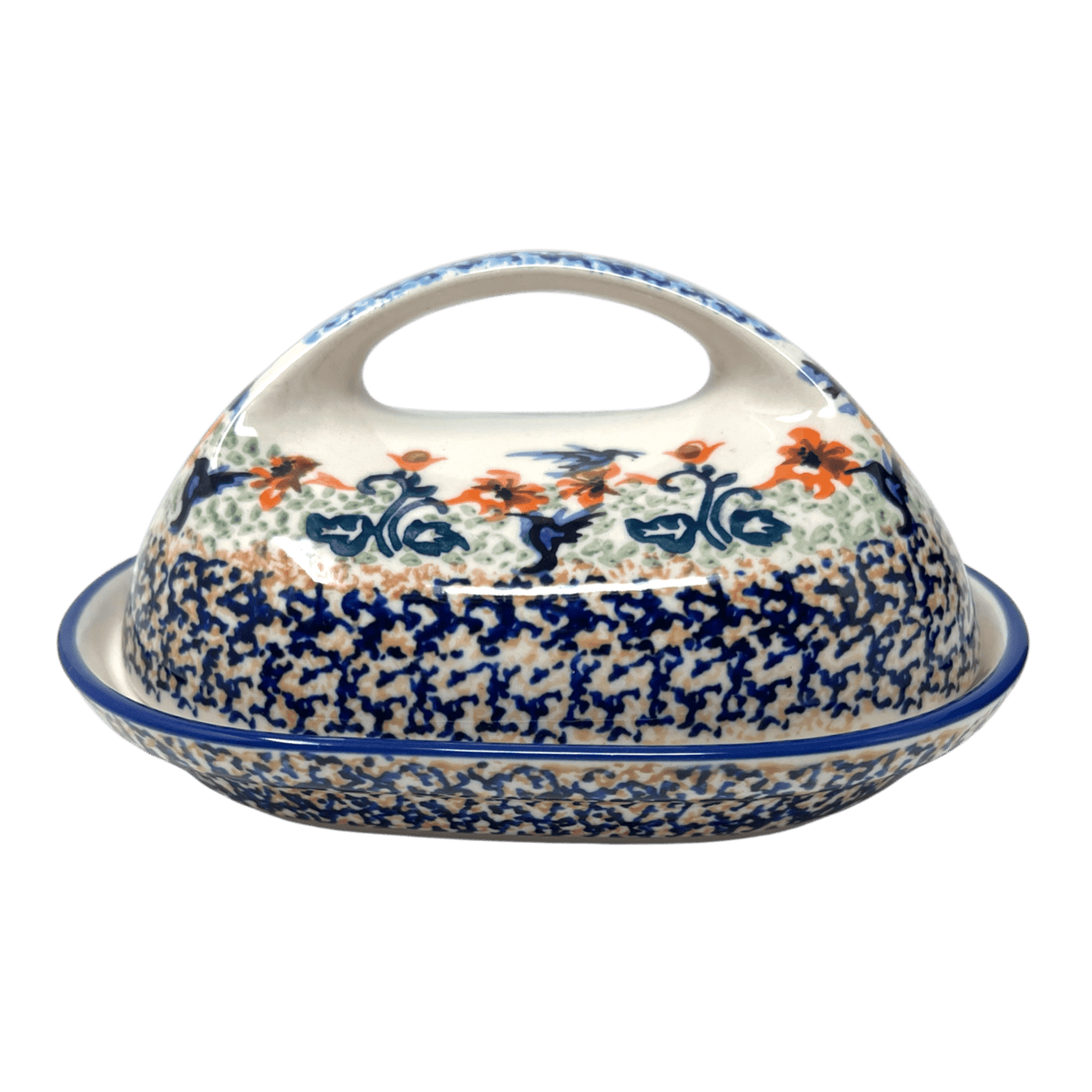 Butter Dish, Fancy, 5" x 7" in "Hummingbird Harvest" by Manufaktura | M077S-JZ35