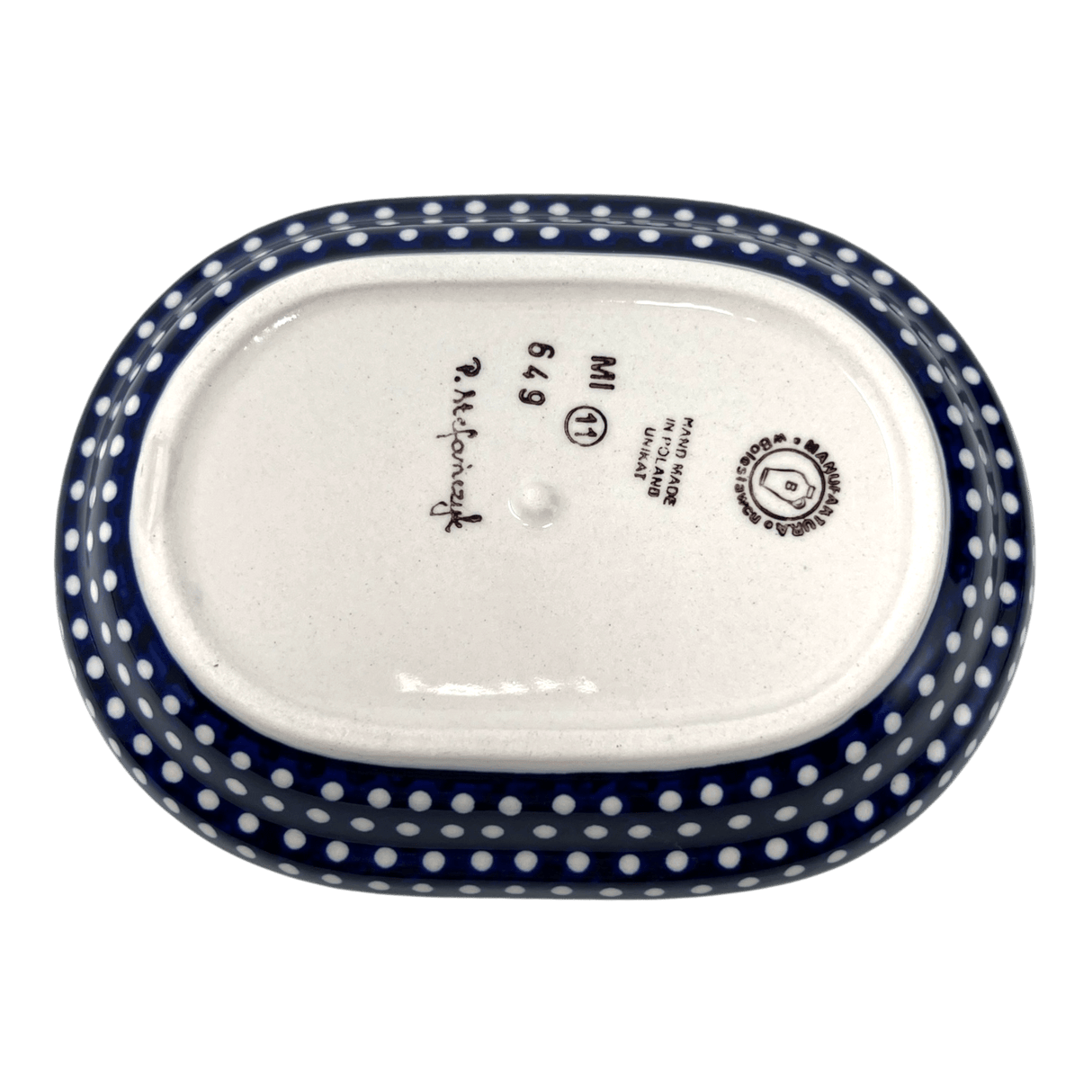 Butter Dish, Fancy, 5" x 7" in "Forget Me Not Bouquet" by Manufaktura | M077S-PS28