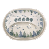 Butter Dish, Fancy, 5" x 7" in "Pine Forest" by Manufaktura | M077S-PS29