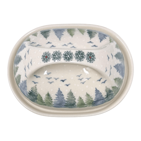 Butter Dish, Fancy, 5" x 7" in "Pine Forest" by Manufaktura | M077S-PS29