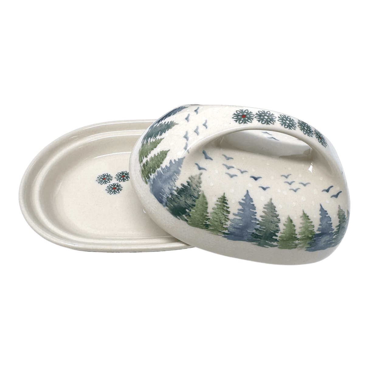 Butter Dish, Fancy, 5" x 7" in "Pine Forest" by Manufaktura | M077S-PS29