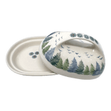 Butter Dish, Fancy, 5" x 7" in "Pine Forest" by Manufaktura | M077S-PS29