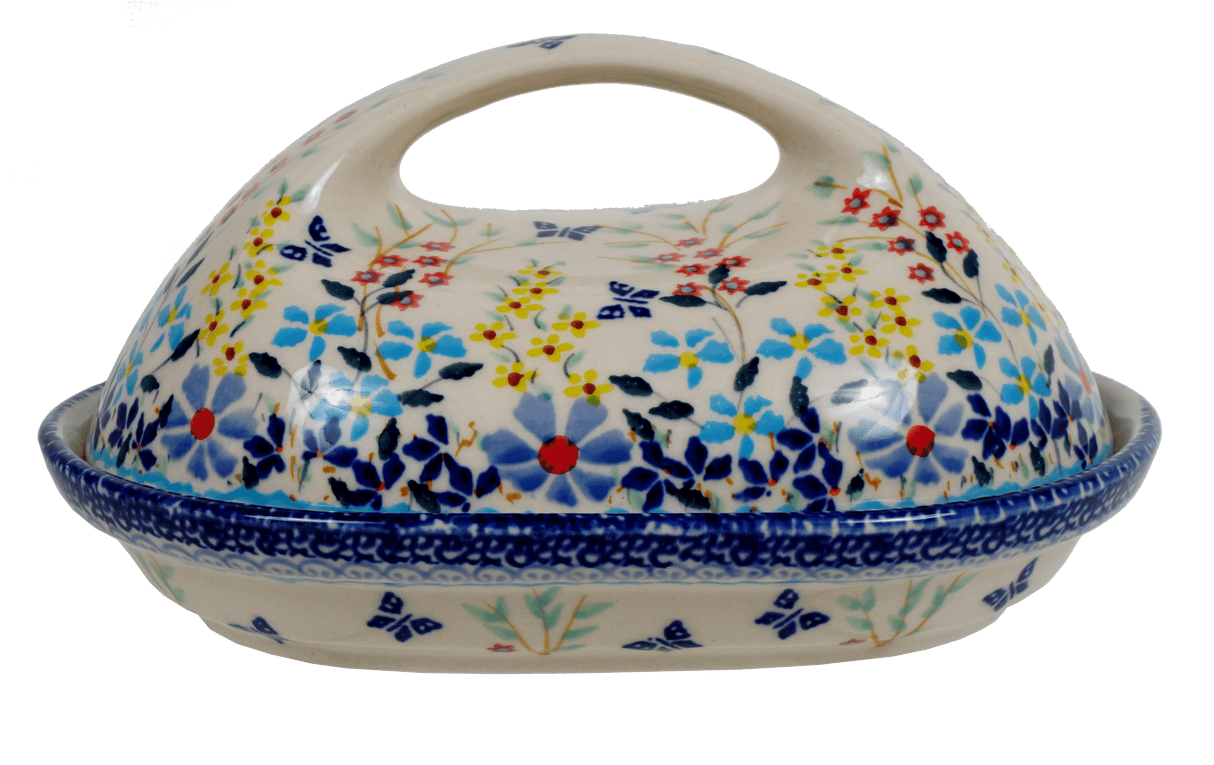 Butter Dish, Fancy, 5" x 7" in "Butterfly Bounty" by Manufaktura | M077S-WK76